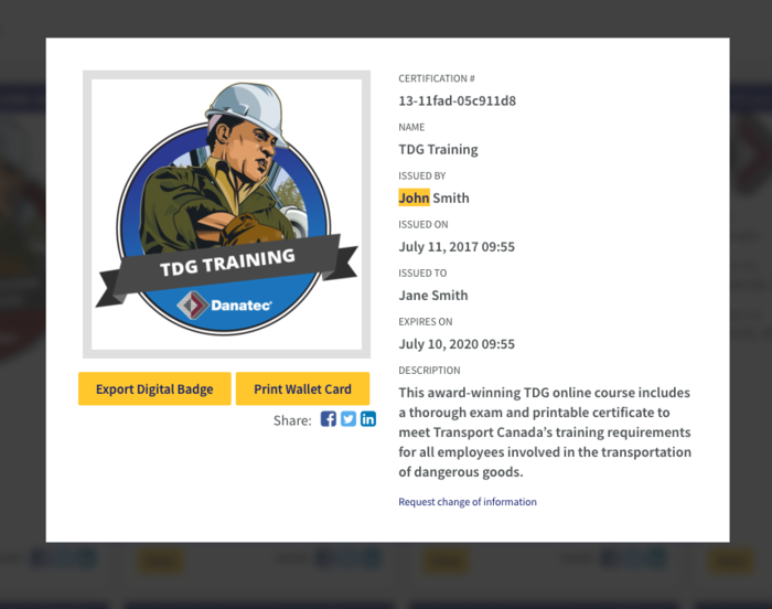 certification